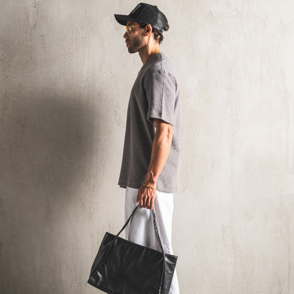 Grey Signature Jacquard Oversized T-Shirt