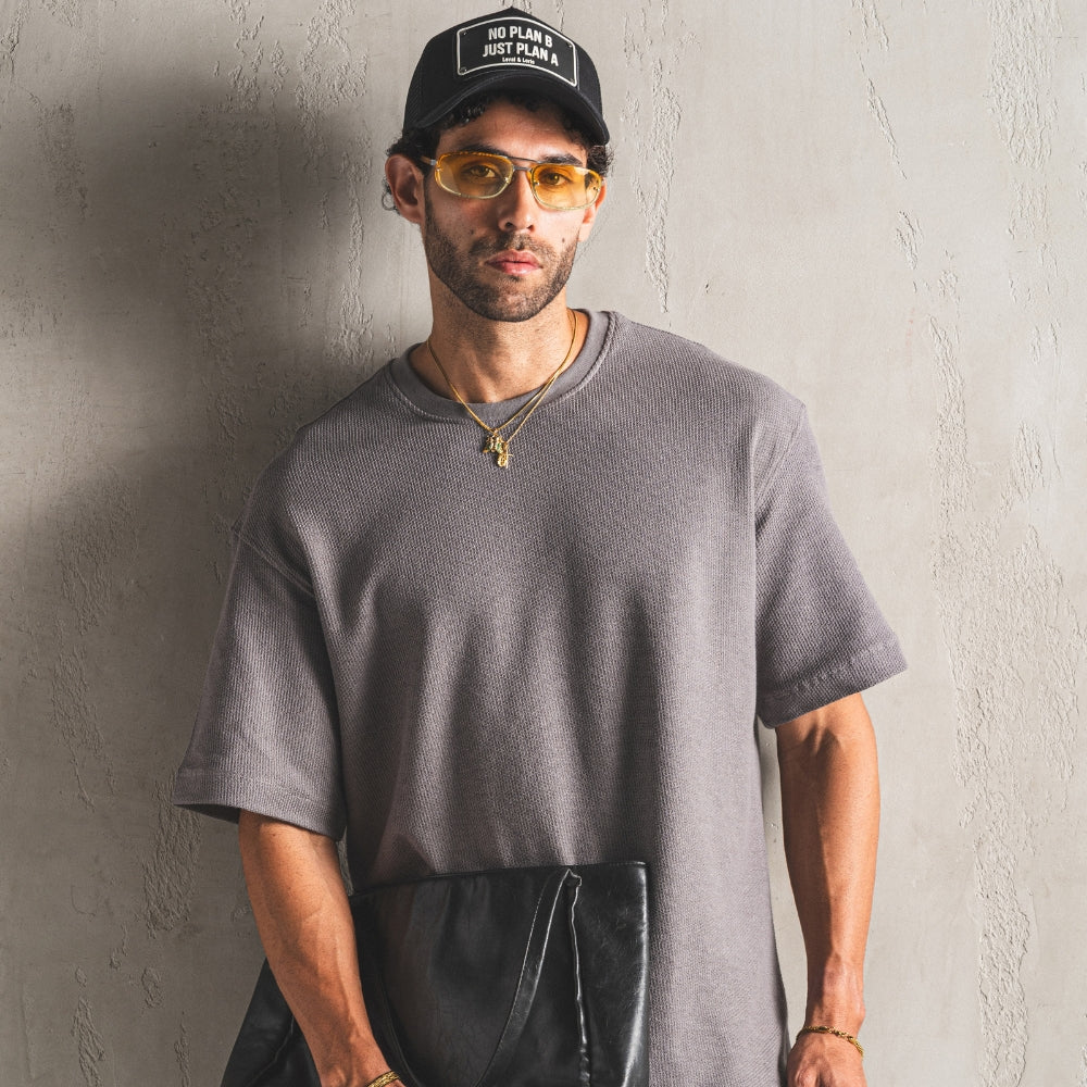 Grey Signature Jacquard T-Shirt