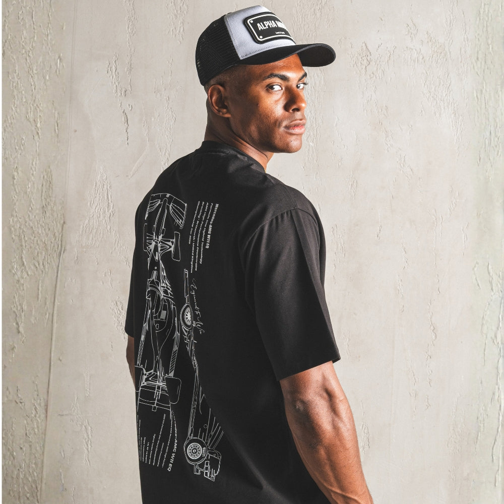 AMG W11 Black Cooling Fabric T-Shirt
