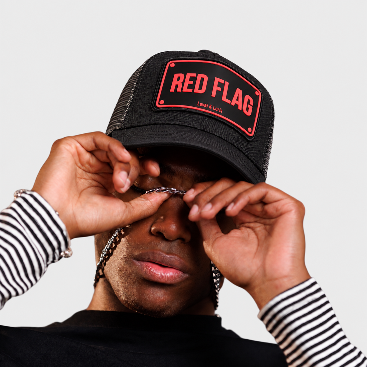 Red Flag Trucker Cap - Black