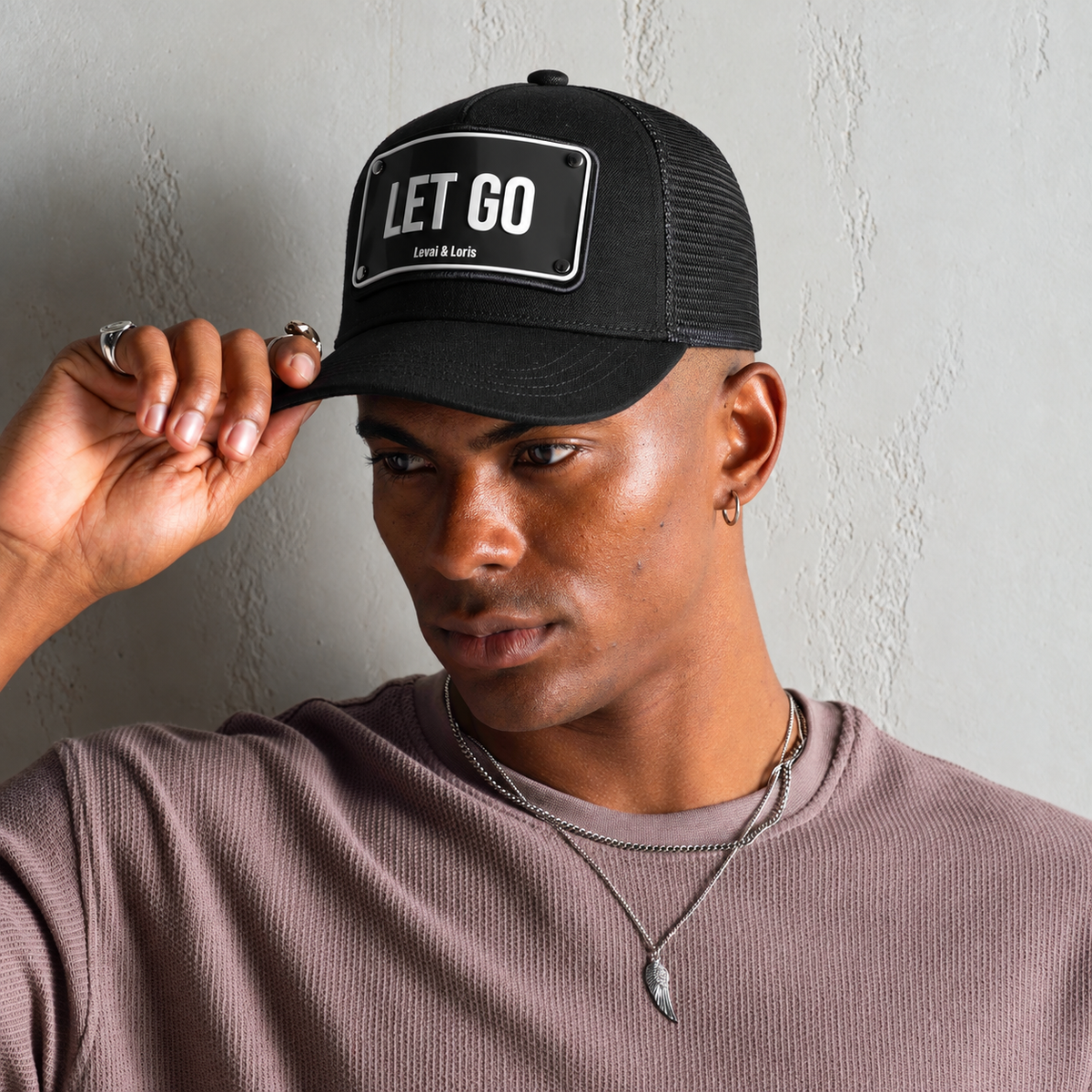 Let Go black Edition Unisex Trucker cap