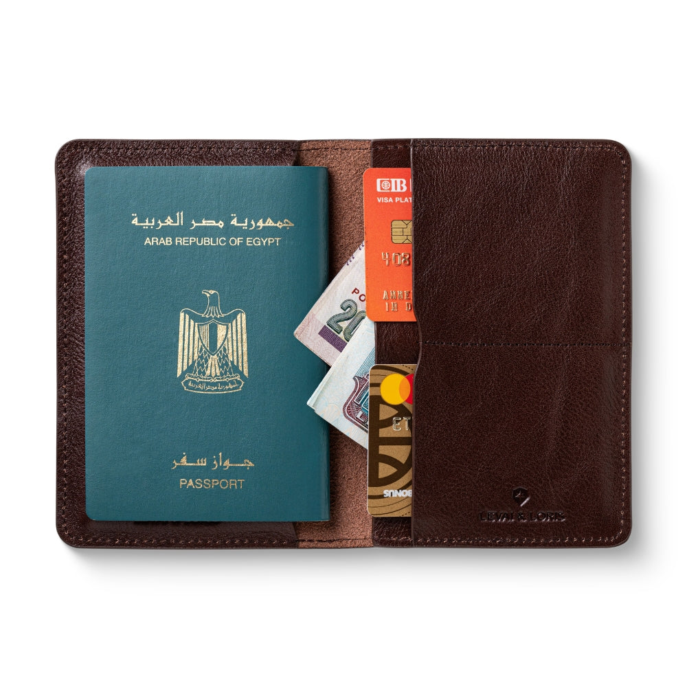 Marquess Passport wallet - Dark Brown