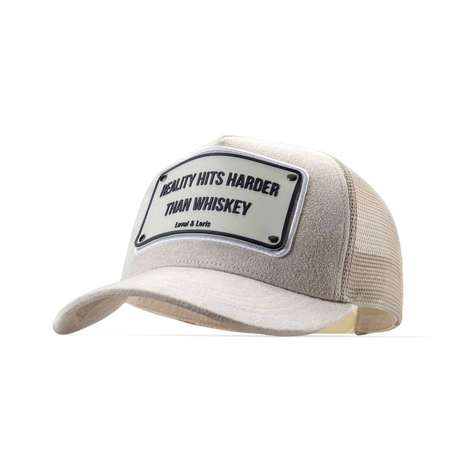 Reality Hits harder than whisky Unisex Trucker cap