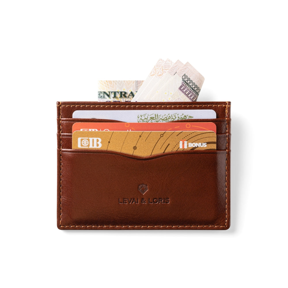 Duke Card Holder - Cinnamon Brown | levaiandloris