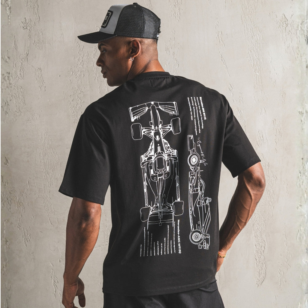 AMG W11 Black Cooling Fabric T-Shirt