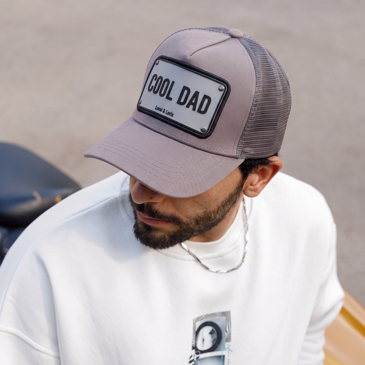 Cool Dad Trucker Cap (Grey )
