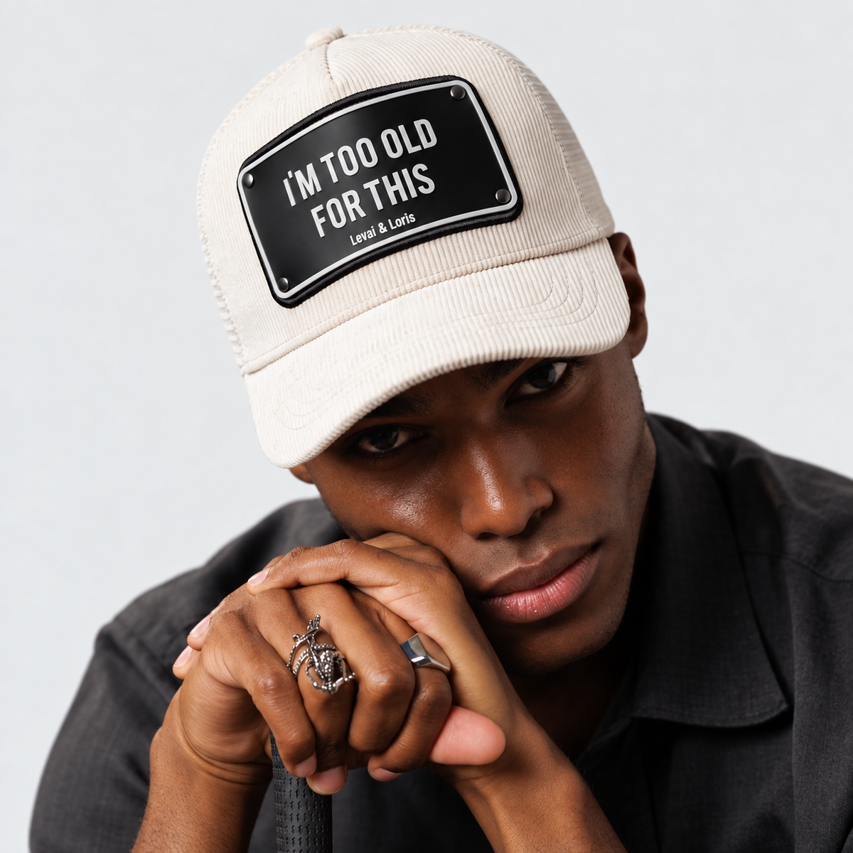 I am too old for this Trucker cap-Off White