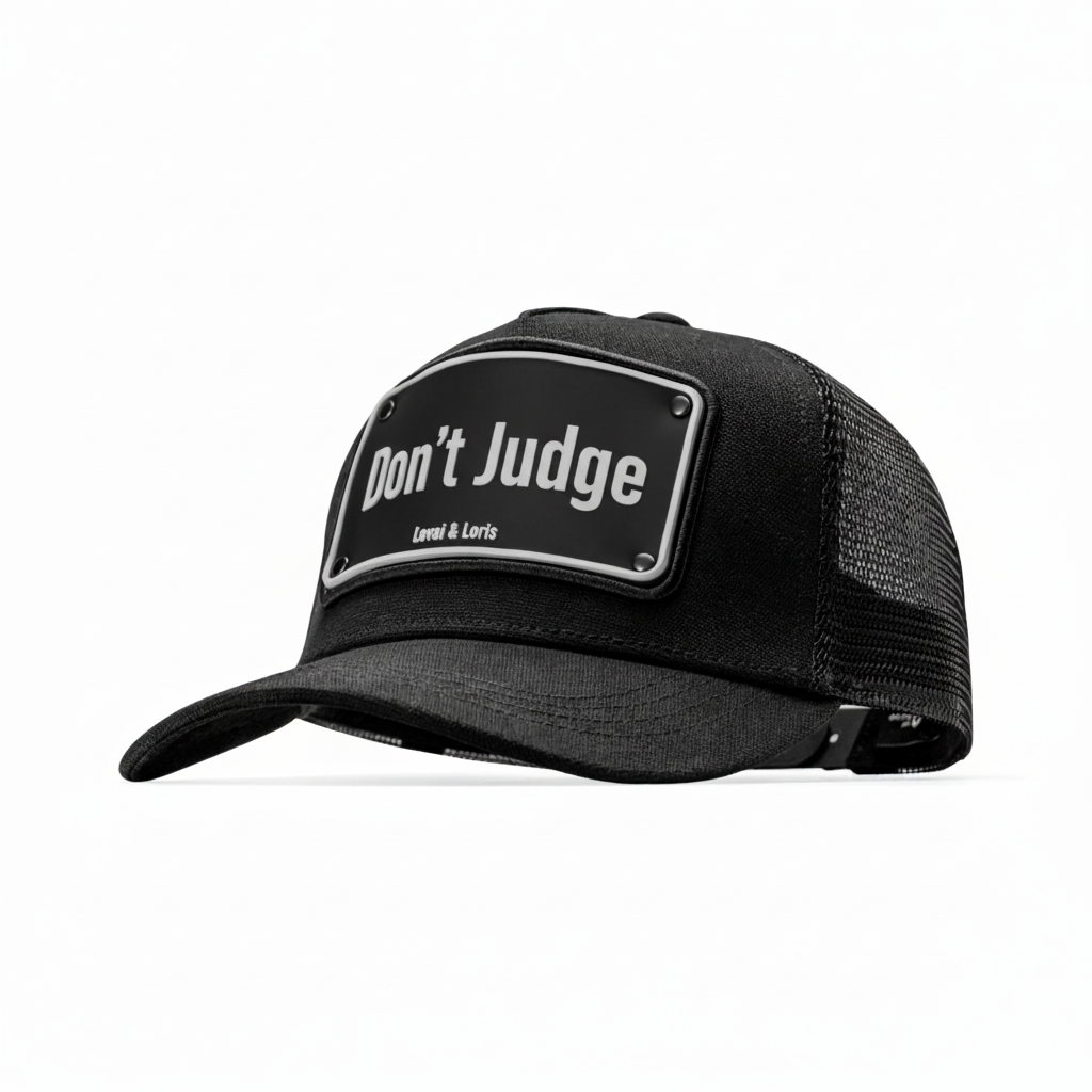 Don’t Judge Black Edition Unisex Trucker cap