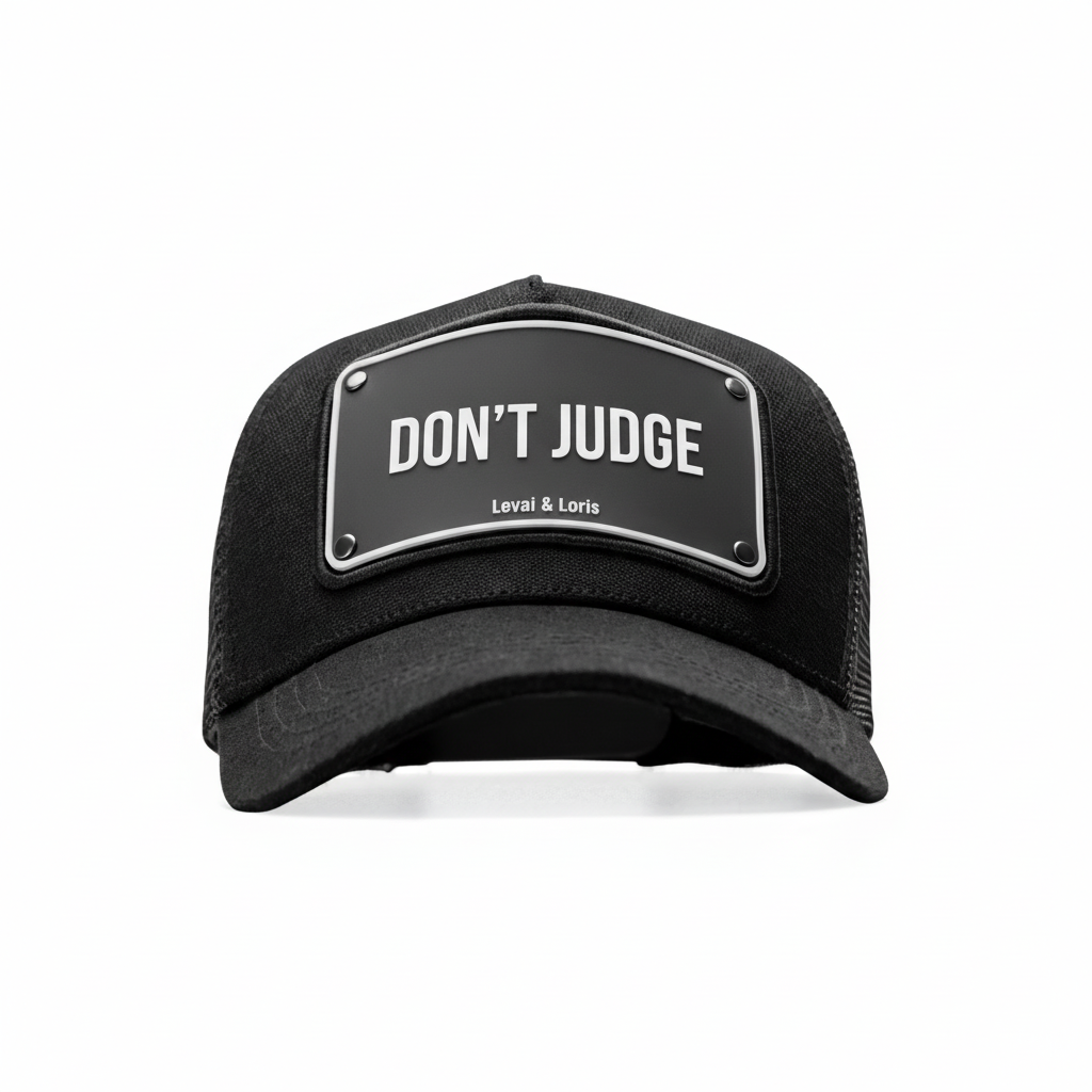 Don’t Judge Black Edition Unisex Trucker cap