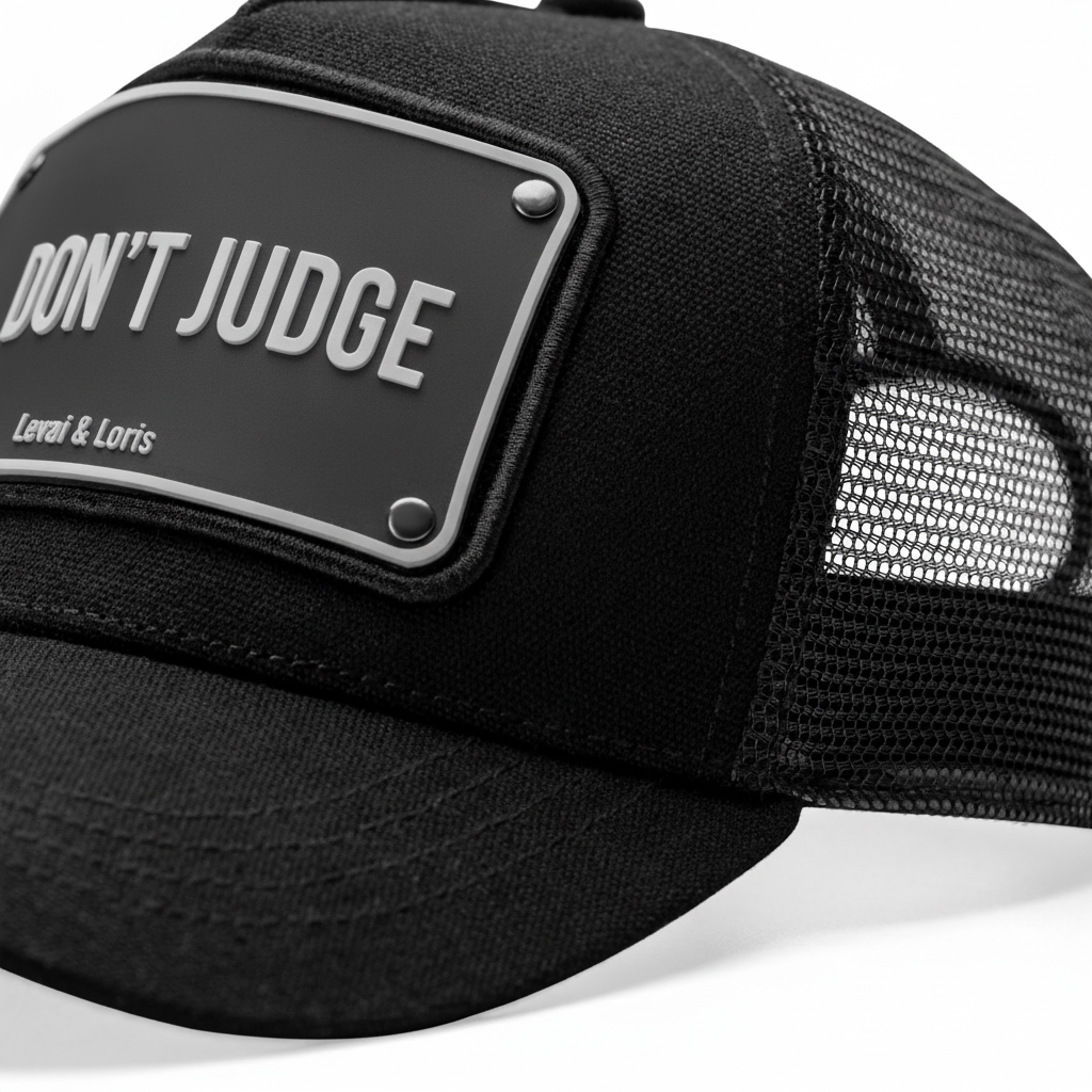 Don’t Judge Black Edition Unisex Trucker cap