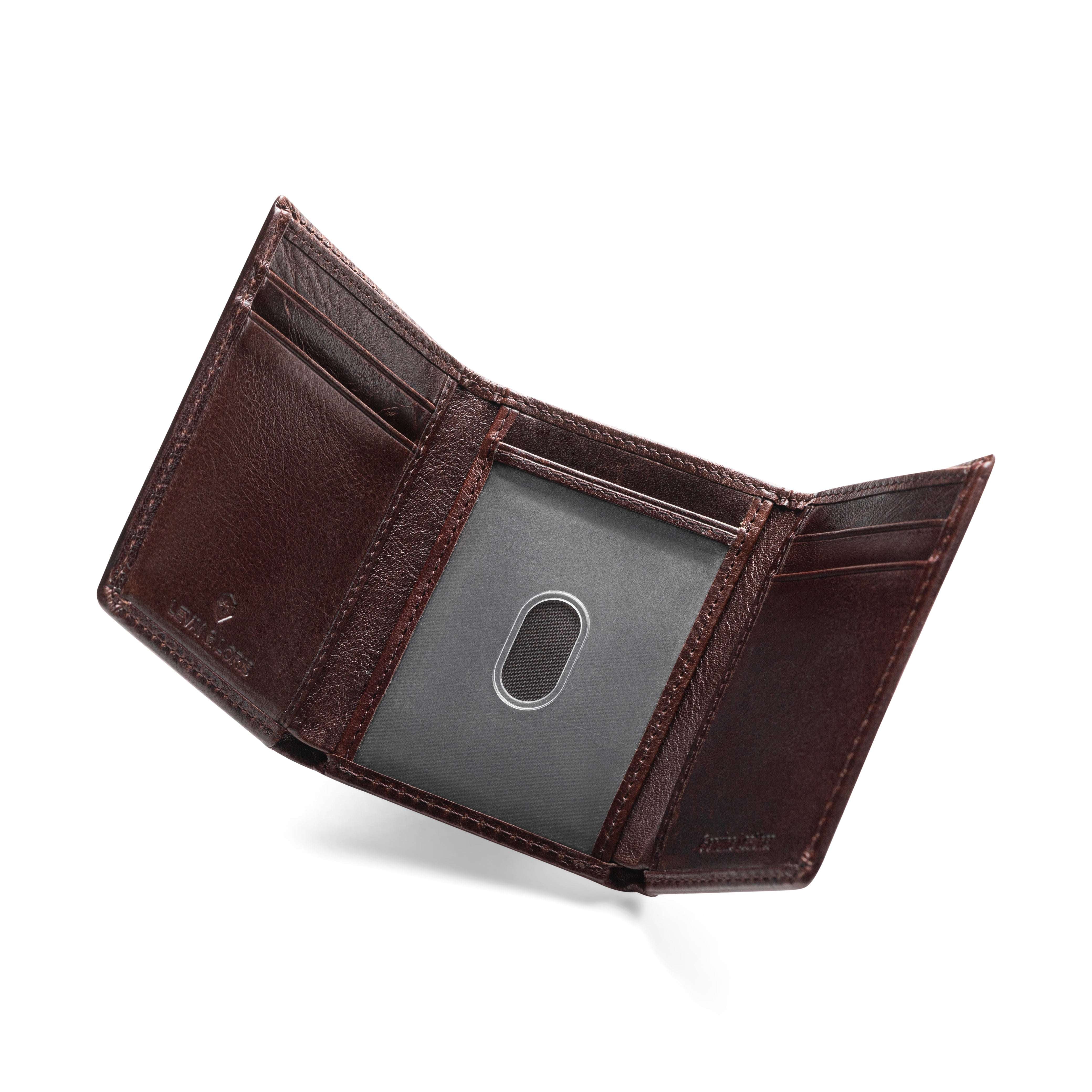 Trifold Baron Wallet - Dark Brown